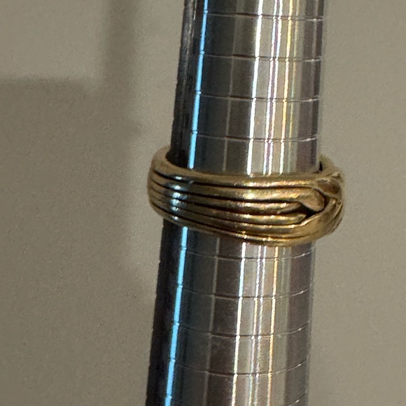 Jose Grant Men’s 14K Gold 6 Band Puzzle Ring Sz 9. - Picture 4 of 8